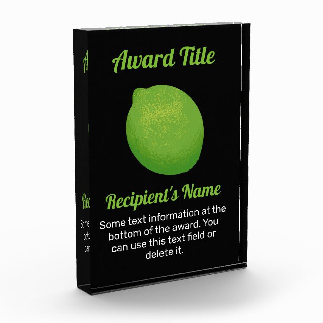 Lime Acrylic Award (Left)