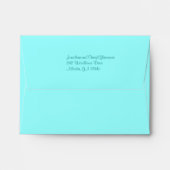 Lime and Aqua Polka Dot Envelope for RSVP Card (Back (Top Flap))