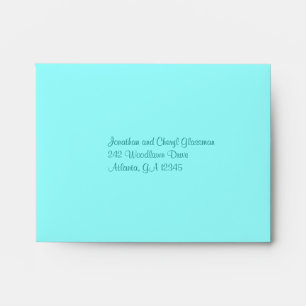 Lime and Aqua Polka Dot Envelope for RSVP Card