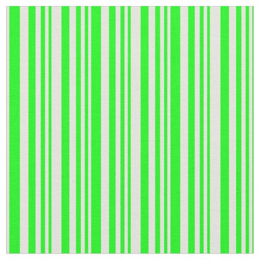 Lime and Beige Colored Lines Fabric