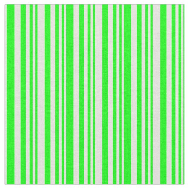 Lime and Beige Colored Lines Fabric (Close Up)
