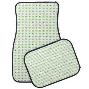 Lime and Green Chevron Dots Car Mats