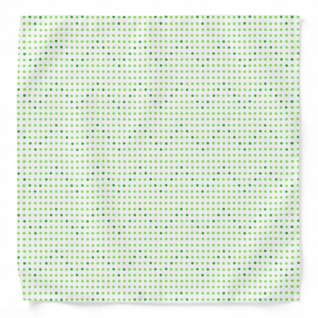 Lime and Green Chevron Pattern Dots Bandana (Front)
