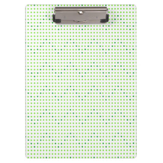 Lime and Green Chevron Pattern Dots Clipboards