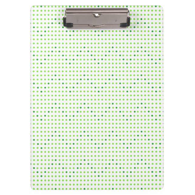 Lime and Green Chevron Pattern Dots Clipboards (Front)