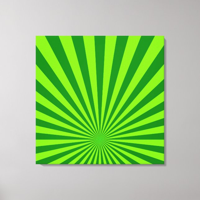 Lime and Green Funky Abstract Art  Wrapped Canvas Print (Front)