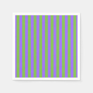 Lime and Lavender Stripes Napkins