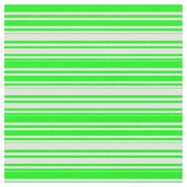 Lime and Light Cyan Colored Lines Fabric (Close Up)