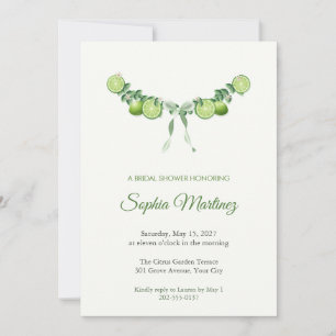 Lime and Mint Garland Bridal Shower Invitation
