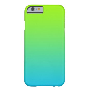 Lime And Ocean Ombre Barely There Iphone 6 Case by Letsrendevoo at Zazzle