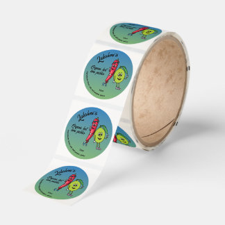 Lime and Pepper Pals Funny Lime Pickles Roll Classic Round Sticker