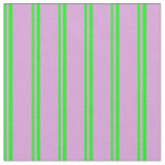[ Thumbnail: Lime and Plum Striped Pattern Fabric ]
