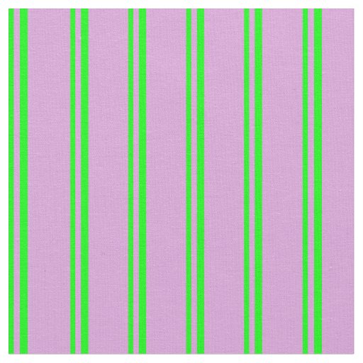 Lime and Plum Striped Pattern Fabric
