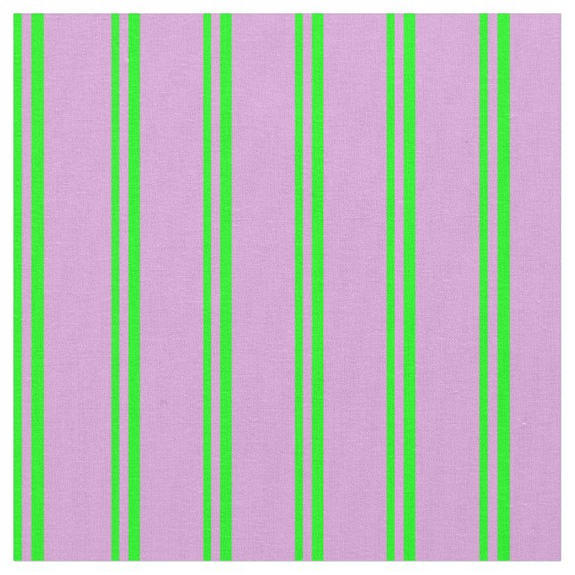Lime and Plum Striped Pattern Fabric (Close Up)