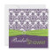 Lime and Purple Damask Bridal Shower Invitation
