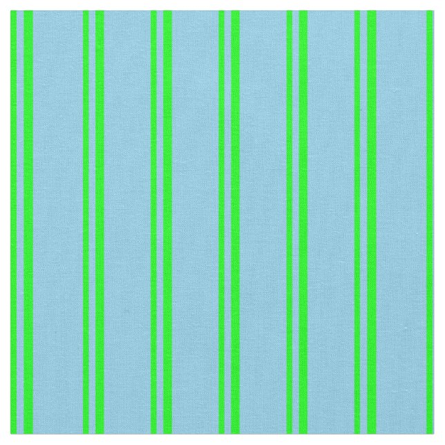 Lime and Sky Blue Pattern Fabric (Close Up)