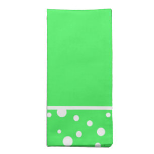 Lime and White Polka Dot Napkins Set