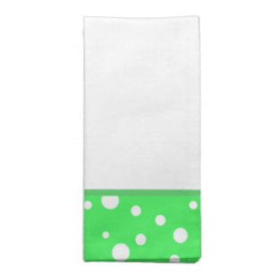 Lime and White Polka Dot Napkins Set