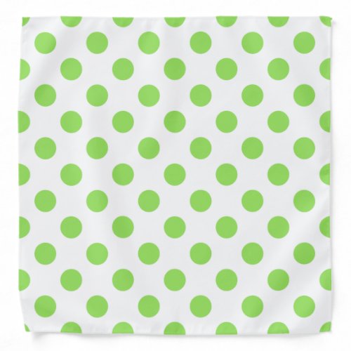Lime and white polka dots bandana