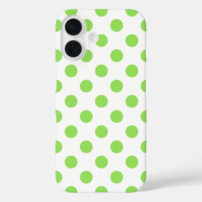 Lime and white polka dots Case-Mate iPhone case (Back)