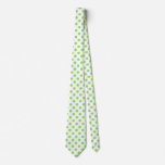 Lime and white polka dots tie