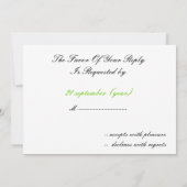 lime  and white rsvp cards (Back)