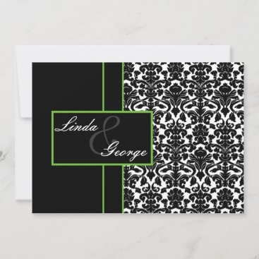 lime  and white rsvp cards