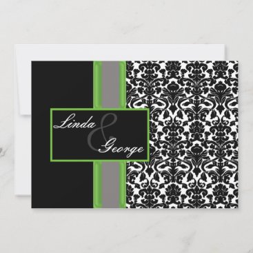 lime  and white rsvp cards