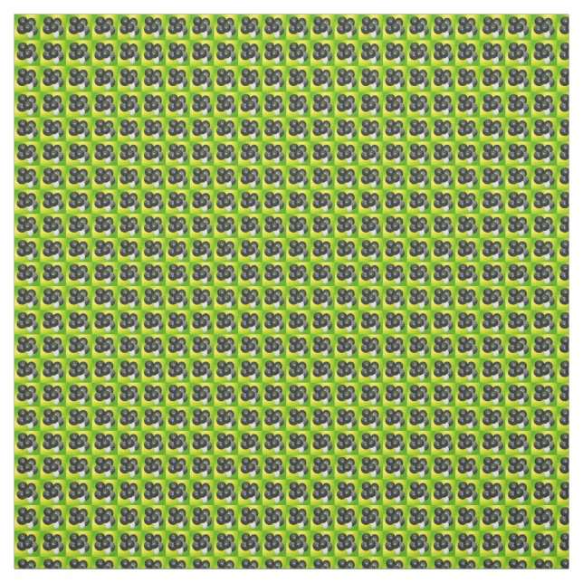 Lime And Yellow Lawn Bowls Pattern, Fabric (Swatch)