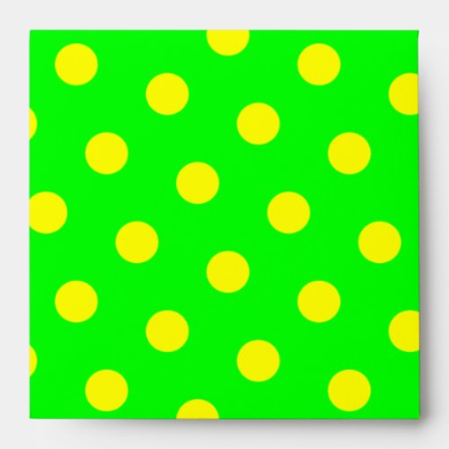 Lime and Yellow Polka Dots Envelope