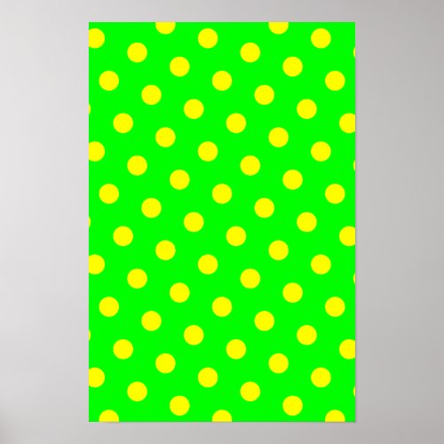 Lime and Yellow Polka Dots Poster