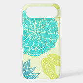 Lime & Aqua Flower Print Case-Mate iPhone Case (Back)