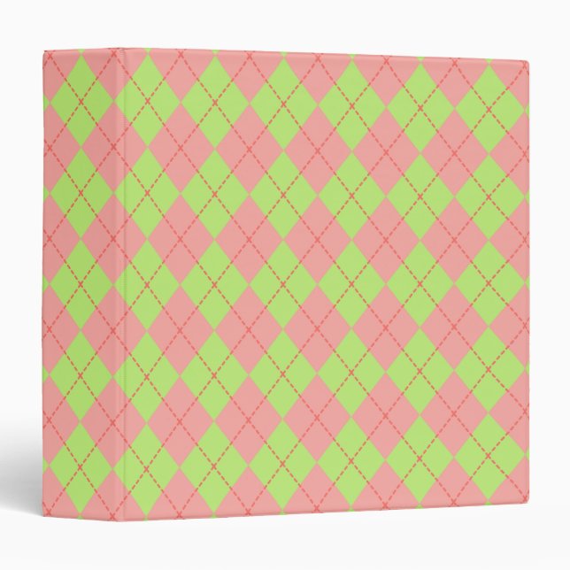 Lime Argyle Binder (Front/Spine)