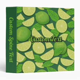 Lime Background 3 Ring Binder