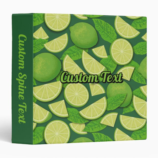 Lime Background 3 Ring Binder (Front/Spine)