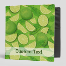 Lime Background 3 Ring Binder