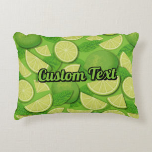 Lime Background Accent Pillow