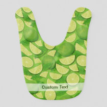 Lime Background Baby Bib