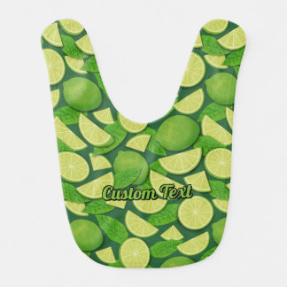 Lime Background Baby Bib