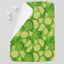 Lime Background Baby Blanket