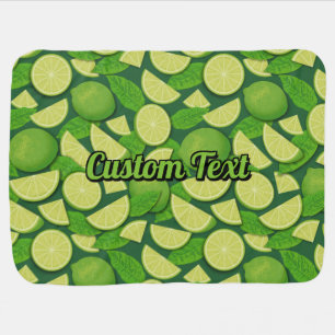 Lime Background Baby Blanket
