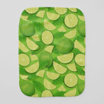 Lime Background Baby Burp Cloth