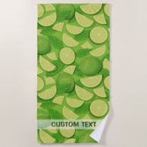 Lime Background Beach Towel