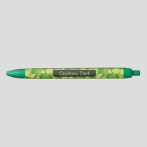 Lime Background Blue Ink Pen