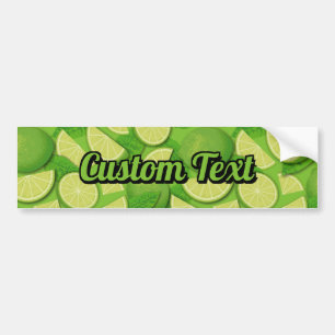Lime Background Bumper Sticker