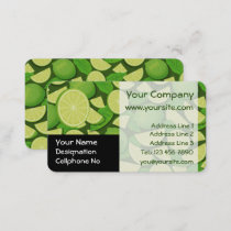 Lime Background Business Card
