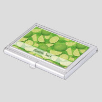 Lime Background Business Card Case