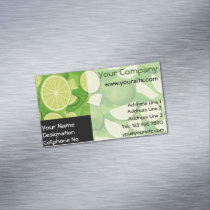 Lime Background Business Card Magnet