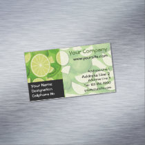 Lime Background Business Card Magnet