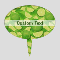 Lime Background Cake Topper